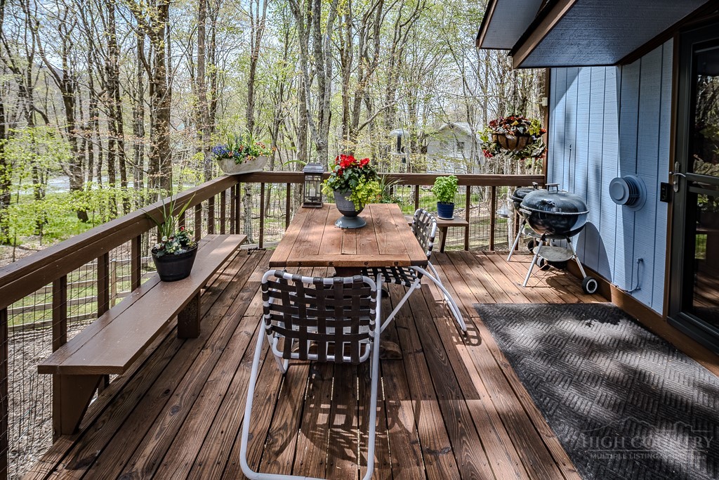 103-105 Upper Grouse Ridge Road Beech Mountain, NC 28604 - Photo 29 of 48 a view of balcony with wooden floor