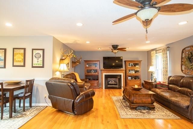 a view of outdoor space with deck and yard