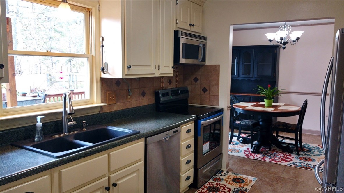 3904 Echo Ridge Place Midlothian, VA 23112 - Photo 5 of 26 a kitchen with stainless steel appliances a sink a counter space and a window