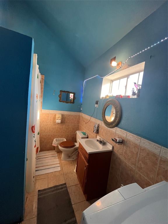 4838 Wisteria Street Dallas, TX 75211 - Photo 12 of 19 a bathroom with a sink mirror vanity and toilet