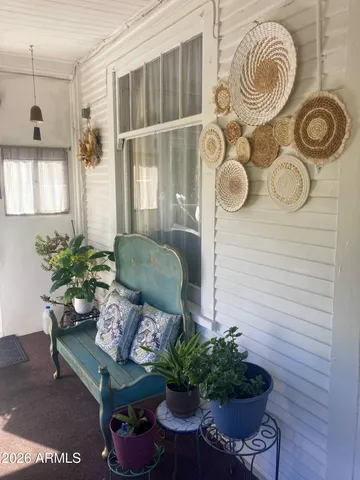 a house view with a outdoor space