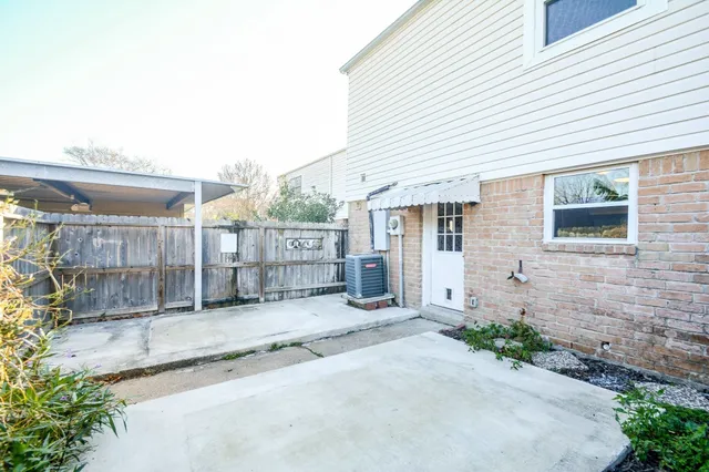 a backyard of a house