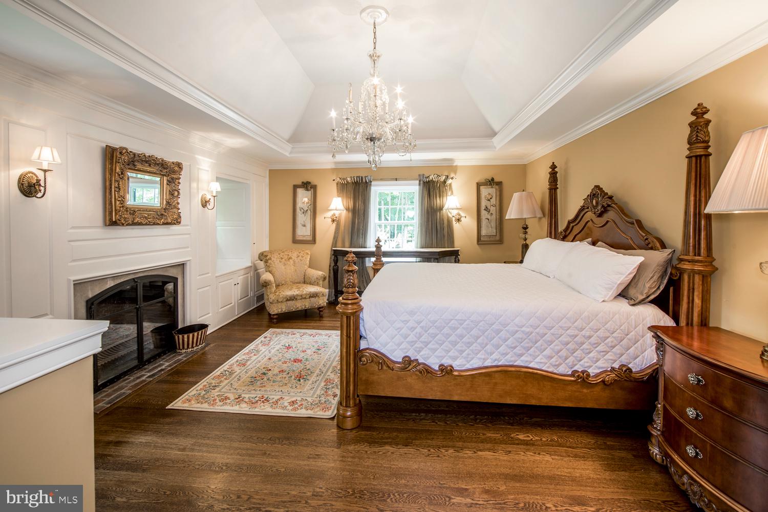 415 Conshohocken State Road Penn Valley, PA 19072 - Photo 15 of 31 Master Bedroom with fireplace and tray ceiling.