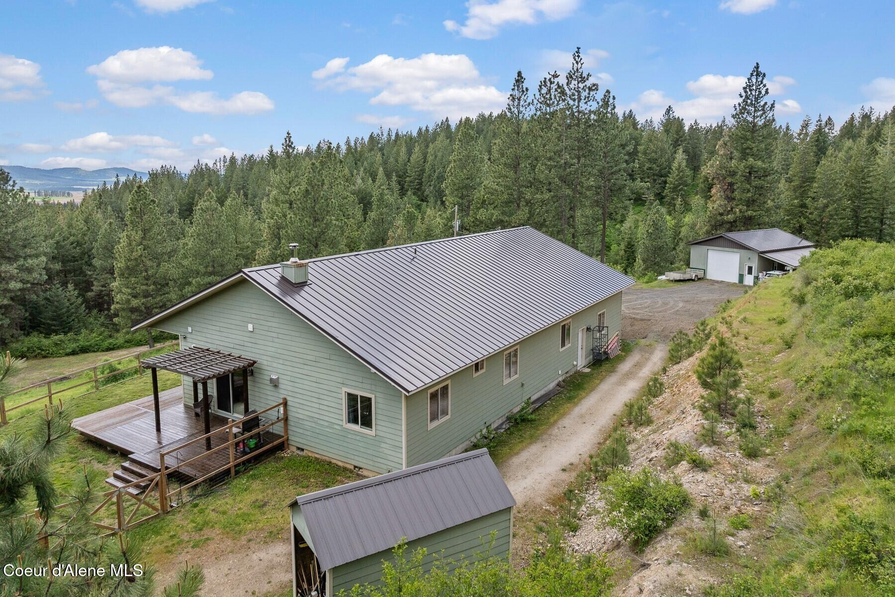 16003 Benewah Creek Road St. Maries, ID 83861 - Photo 27 of 45 Aerial Shop Home View