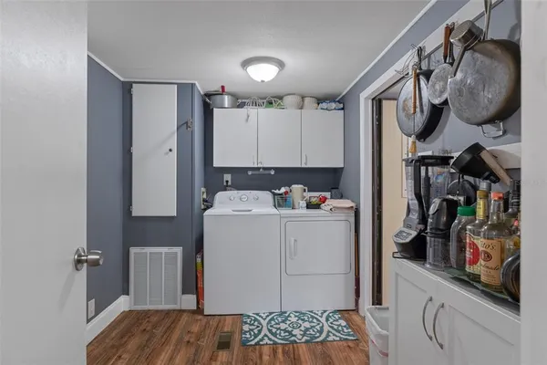 a room with storage and utility