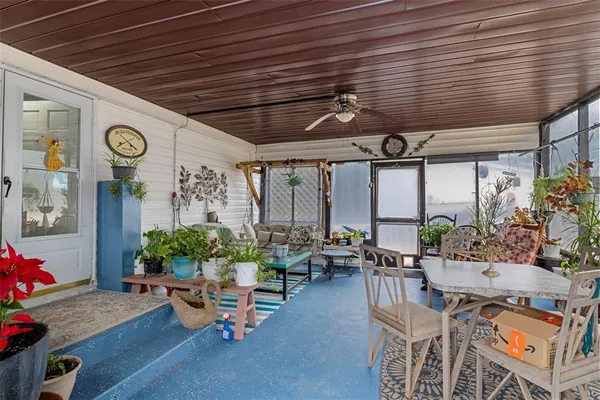 a outdoor space with furniture