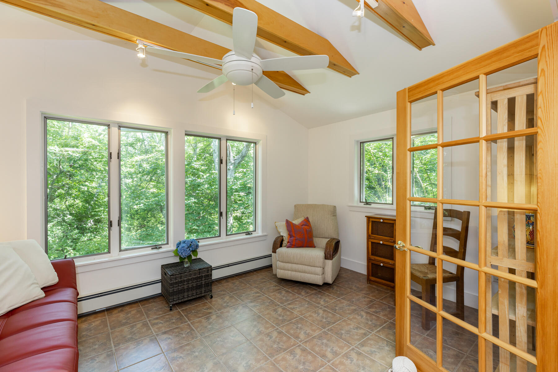19 Proctor Road Woods Hole, MA 02543 - Photo 12 of 43 a bedroom with furniture and large windows