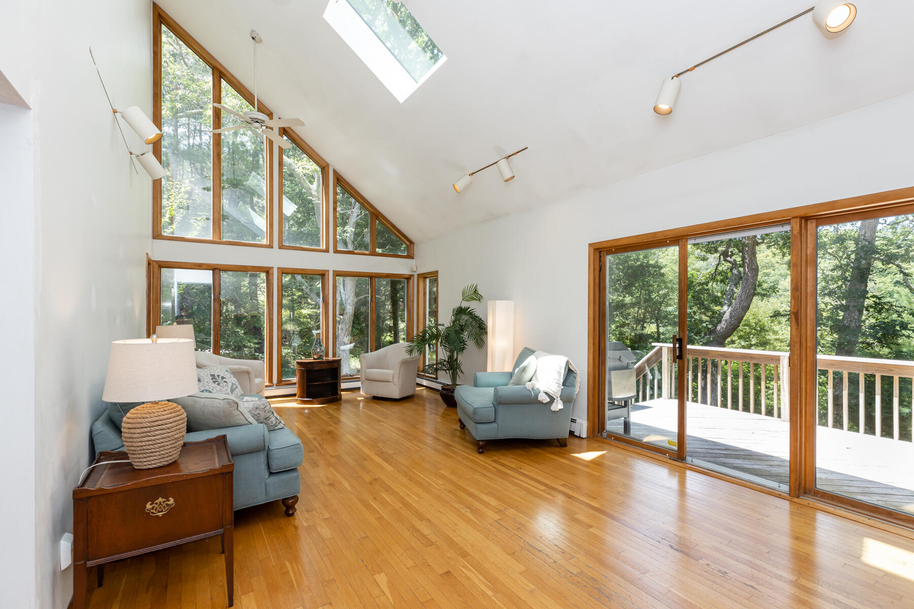 19 Proctor Road Woods Hole, MA 02543 - Photo 4 of 43 a living room with furniture and a large window