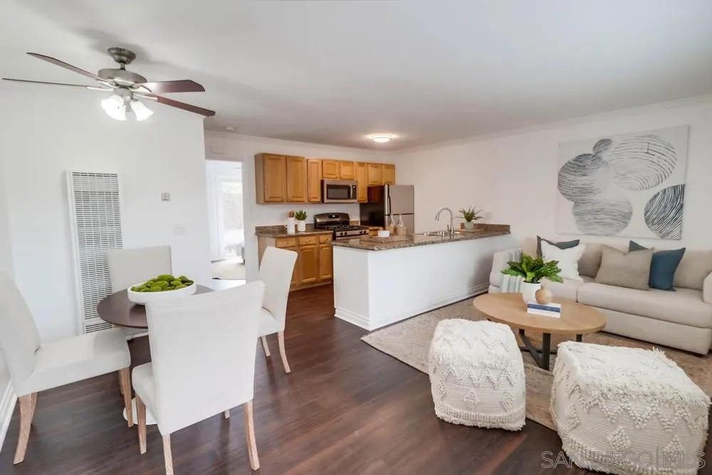 4375 Felton Street, Unit 3 San Diego, CA 92104 - Photo 6 of 27 a living room with furniture and kitchen view