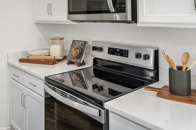 a close view of stove top oven