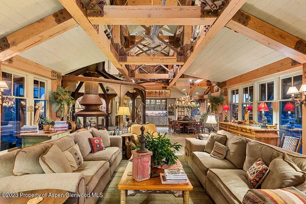 a outdoor living space with patio furniture