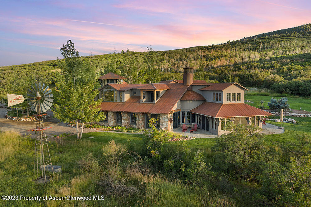 777 Old Herron Road Basalt, CO 81621 - Photo 39 of 43 a aerial view of a house with a garden