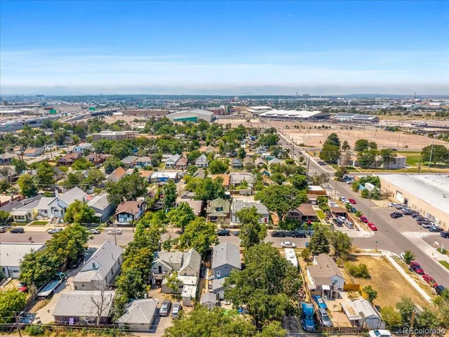 an aerial view of a city