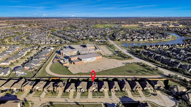 an aerial view of a chairs