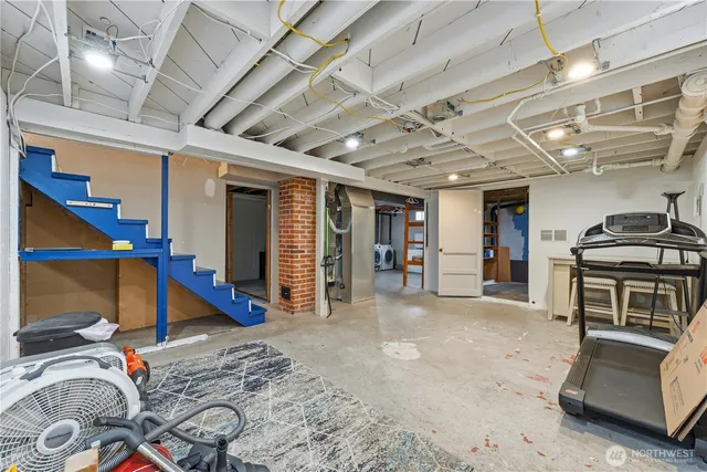 a view of storage and utility room