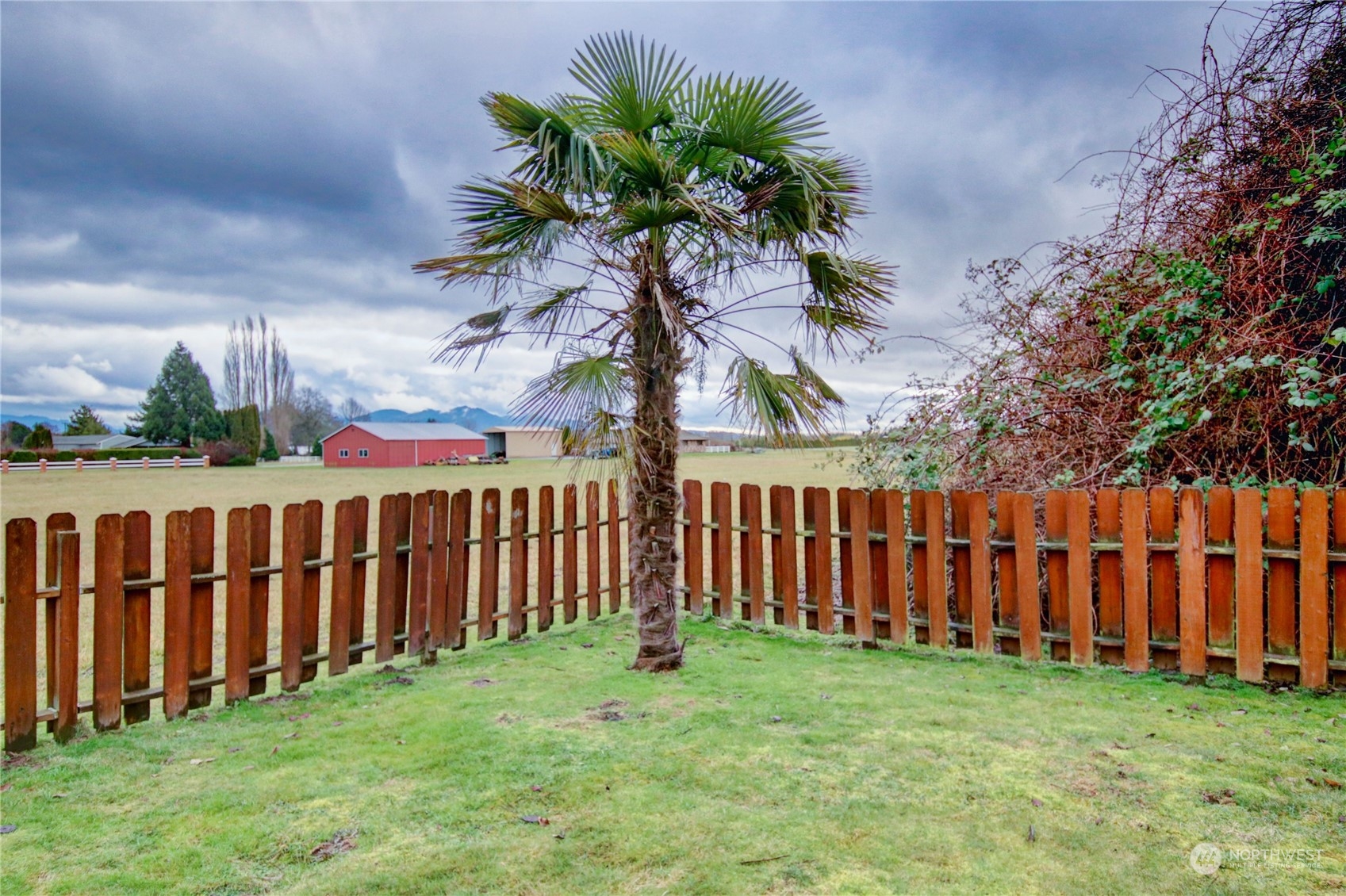 16614 Dunbar Road Mount Vernon, WA 98273 - Photo 35 of 40 a view of a yard with wooden fence
