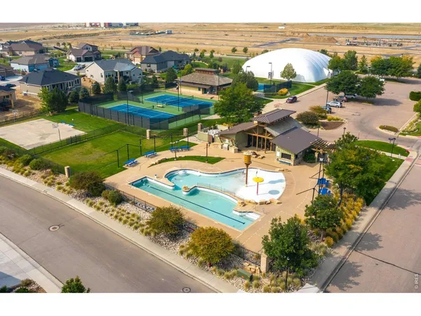 a view of an ocean and a yard