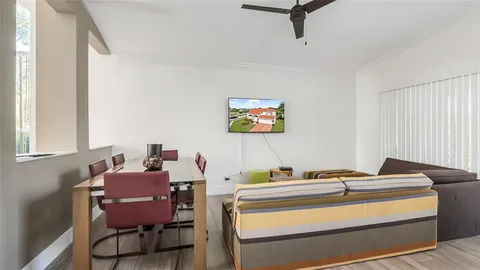 a room with a workspace