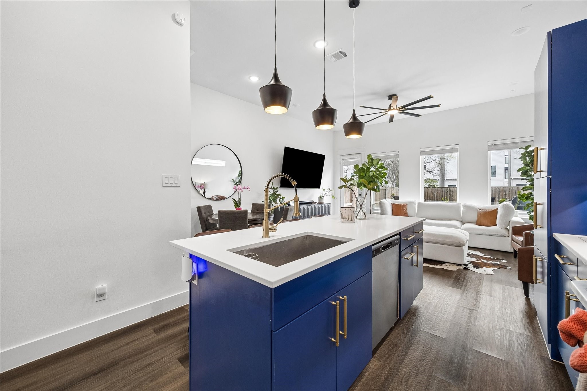 5318 Wunder Lane Houston, TX 77091 - Photo 11 of 25 a kitchen with a sink cabinets and wooden floor