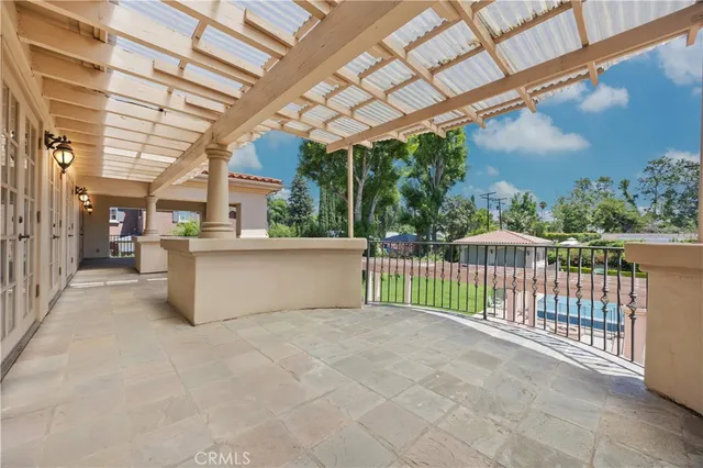 an aerial view of house with yard