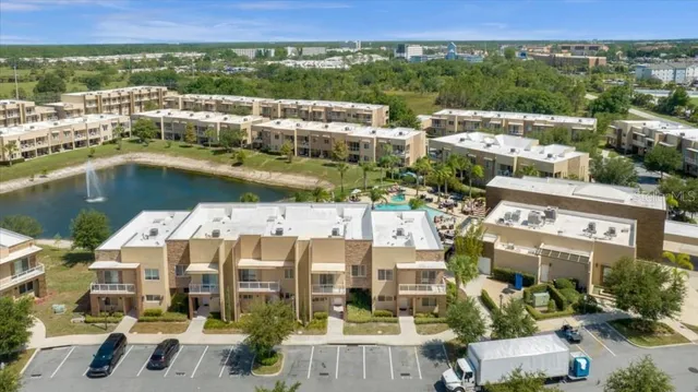 a view of a swimming pool and a chair