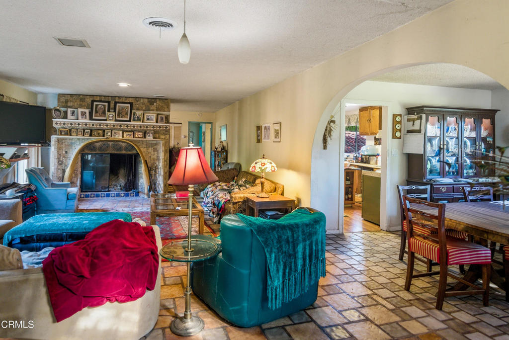 1400 Park Road Ojai, CA 93023 - Photo 25 of 67 a living room with fireplace furniture and a fireplace