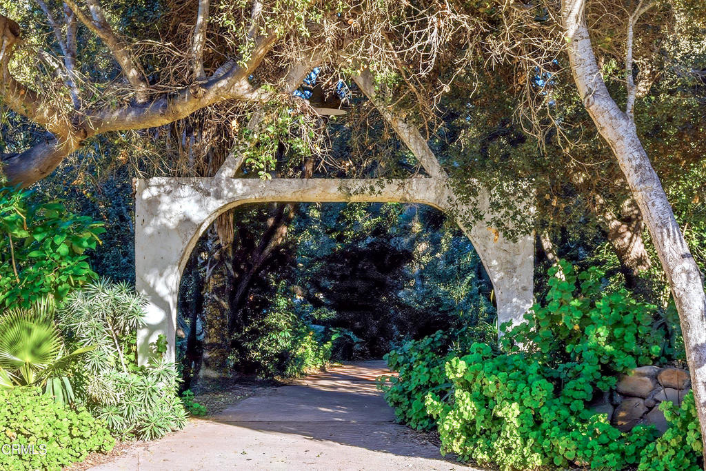 1400 Park Road Ojai, CA 93023 - Photo 10 of 67 a view of a yard with plants and trees