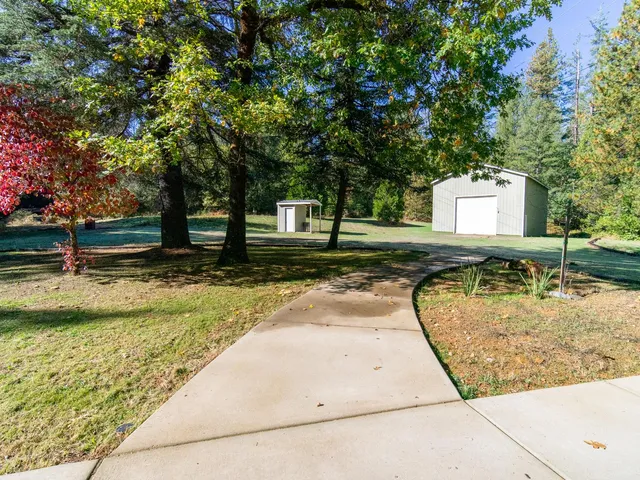 a view of swimming pool with trees