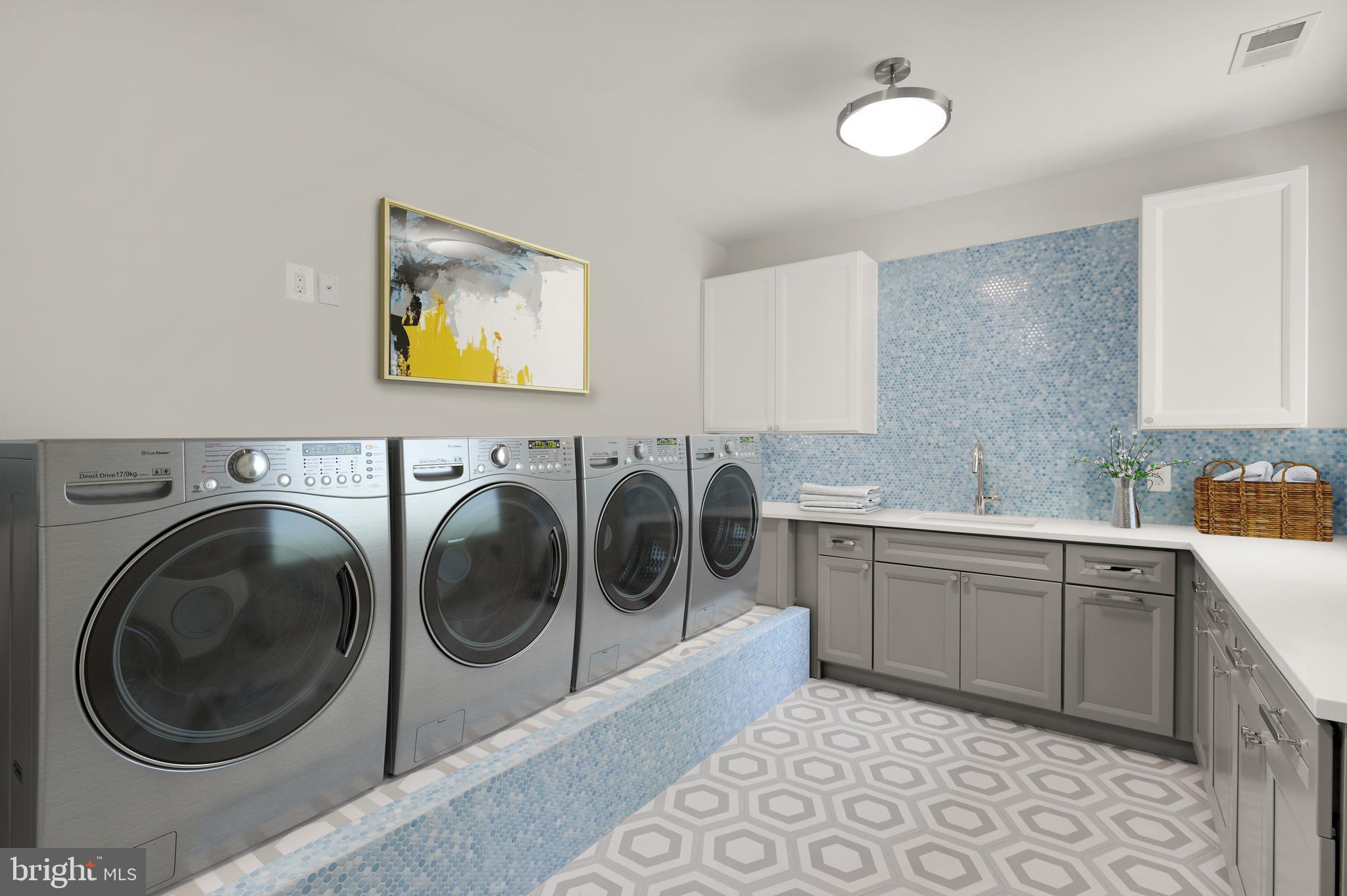 3 Bay Tree Lane Bethesda, MD 20816 - Photo 35 of 50 a utility room with sink dryer and washer