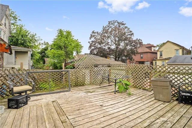 a view of a chairs on the deck