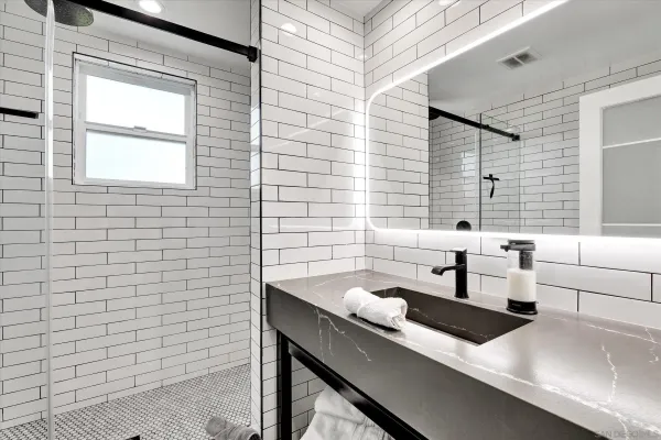 a bathroom with a sink and a bathtub