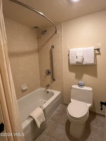 a bathroom with a toilet and a bathtub