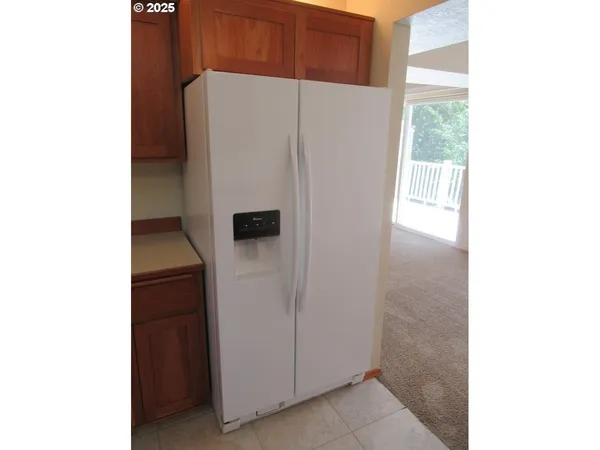 a white refrigerator freezer and a dishwasher