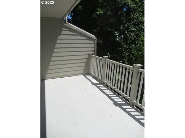 a view of a balcony