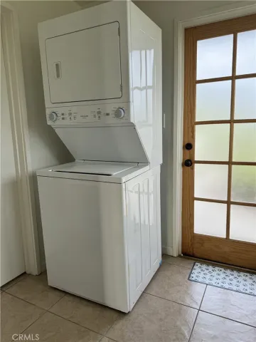 a utility room with closet