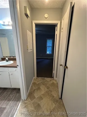 a room with a closet