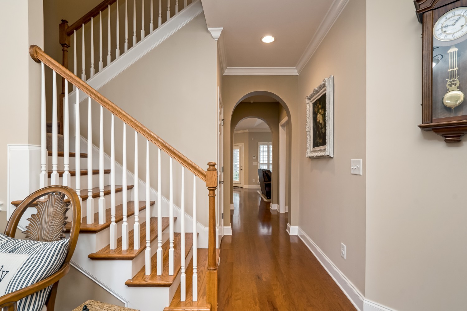 4104 Turnberry Road Spring Hill, TN 37174 - Photo 3 of 34 a view of entryway with wooden floor and stairs