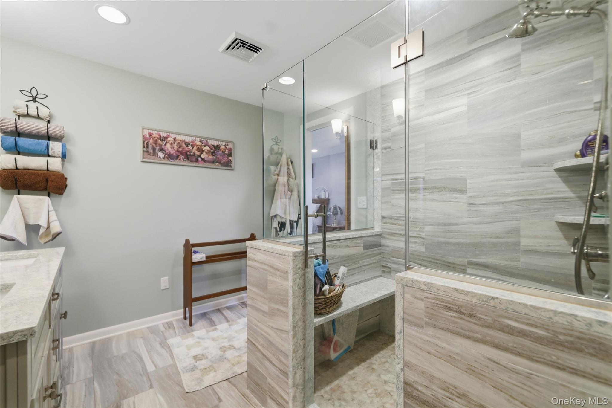 1 Hiko Place Fishkill, NY 12524 - Photo 17 of 41 Spacious shower enclosure with glass panels and a built-in bench