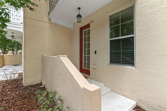 a view of balcony with workspace