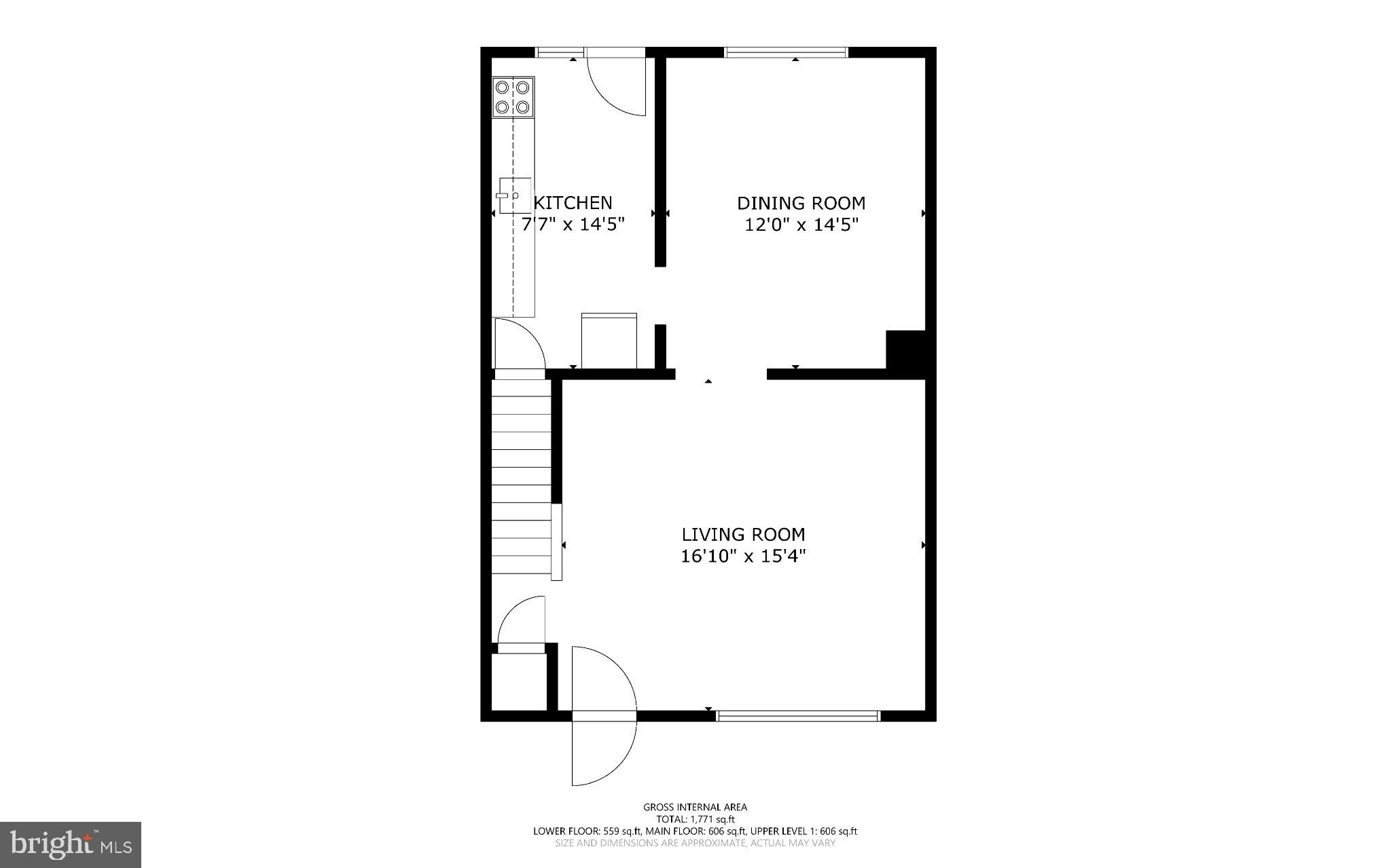 416 Stratford Road Baltimore, MD 21228 - Photo 42 of 44 Floor plan - 1st floor