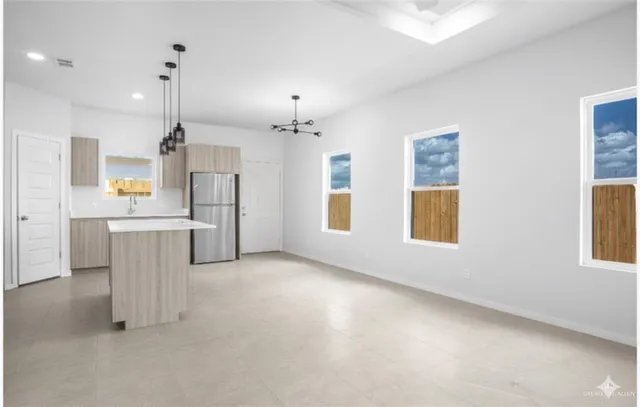 a view of a swimming pool and an outdoor space