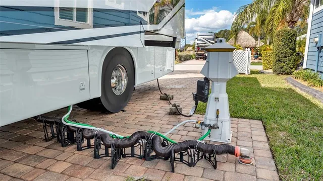 a view of yard with seating space