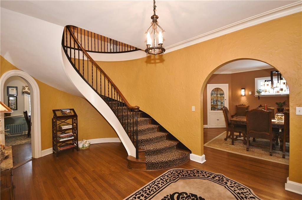 715 Delafield Road Pittsburgh, PA 15215 - Photo 3 of 25 Gleaming hardwood floors and floating staircase.