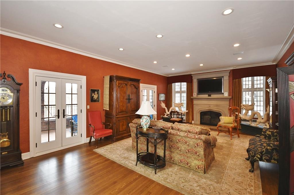715 Delafield Road Pittsburgh, PA 15215 - Photo 4 of 25 Gorgeous living room boasts new French doors leading to side porch.