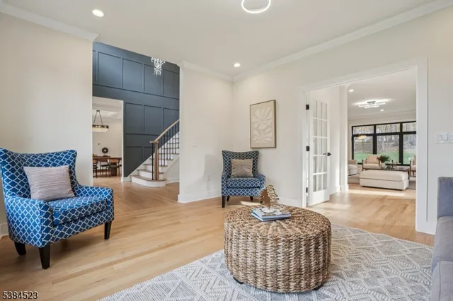 a view of hallway with stairs