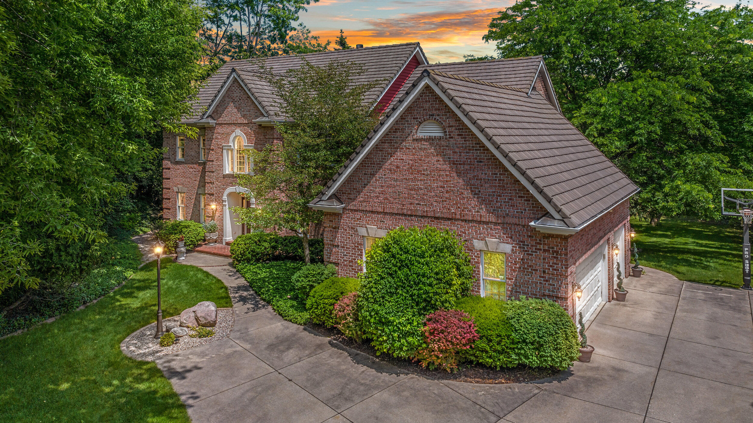 N27W5230 Hamilton Road Cedarburg, WI 53012 - Photo 60 of 67 Twilight Drone Exterior Front View