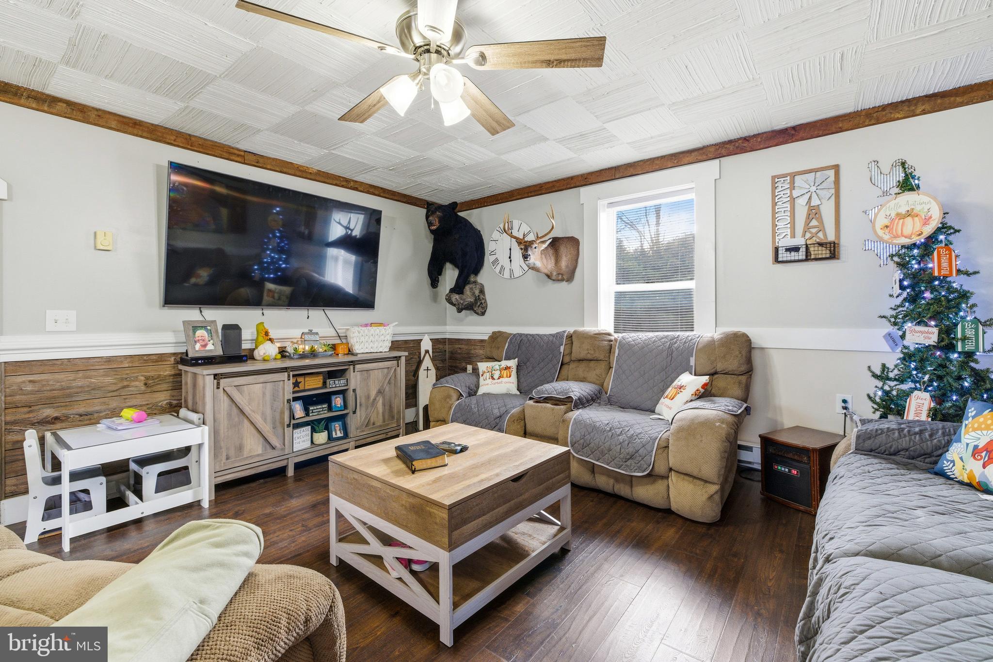 214 Chapel Road Stanley, VA 22851 - Photo 13 of 74 a living room with furniture and a flat screen tv