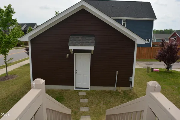 a view of a house with a door