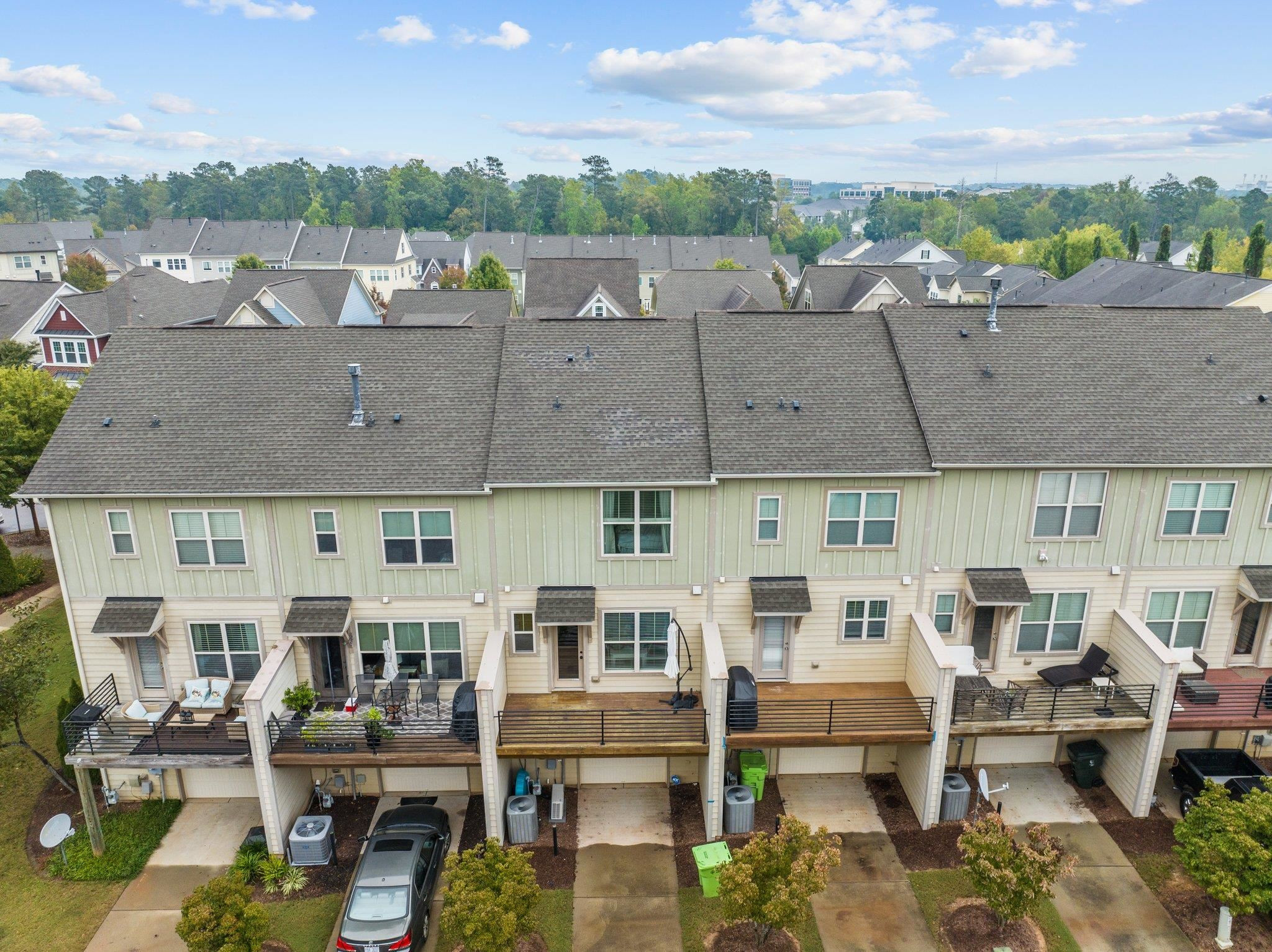1519 Crafton Way Raleigh, NC 27607 - Photo 31 of 35 Aerial View of Exterior Back