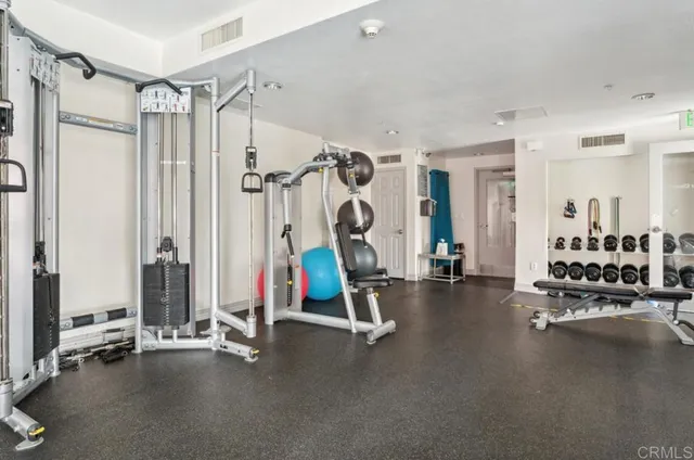 a view of balcony with a potted plant